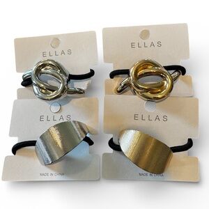 Silver or Gold Hair Ties (set of 2)